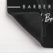 Black White Line Minimal Logo Brands Razor Barber マウスパッド (コーナー)
