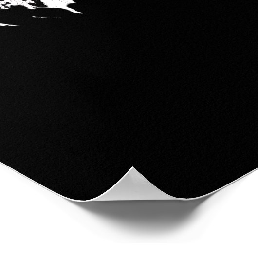 Black White Lion - Animal Pop Art ポスター (角)