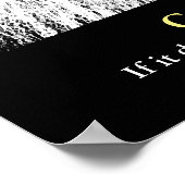 Black White Lion Motivational Challenge Quote ポスター (角)