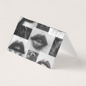 Black & White Lips Collage Folded Card (裏面)