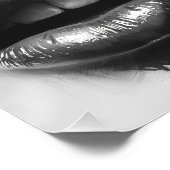 Black & White Lips Collage Glossy Poster ポスター (コーナー)