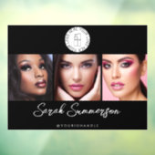 Black White Logo 3 Photo Makeup Studio ウィンドウサイン (シート3)