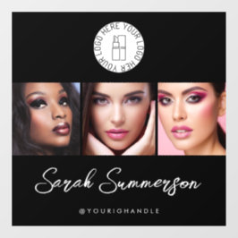 Black White Logo 3 Photo Makeup Studio ウィンドウサイン