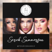 Black White Logo 3 Photo Makeup Studio ウィンドウサイン (シート2)