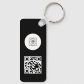 Black White Logo QR Code Promo Keychains キーホルダー (裏面)