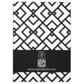 Black White Logo Tagline Pro clipboard クリップボード (裏面)