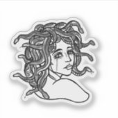 Black&White Medusa Sticker シール (正面)