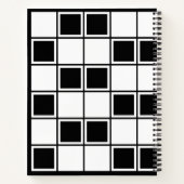 Black White Minimal Modern Squared Daily  ノートブック (裏面)