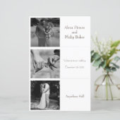 Black & White Minimal Photo Wedding menu (スタンド正面)
