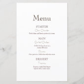 Black & White Minimal Photo Wedding menu (裏面)