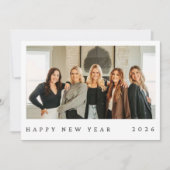 Black & White Minimalist Photo New Year (正面)