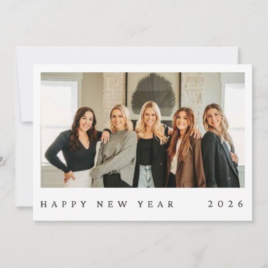 Black & White Minimalist Photo New Year (正面)