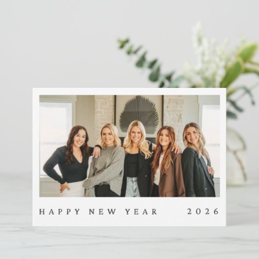 Black & White Minimalist Photo New Year (スタンド正面)