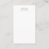 Black & White Minimalist Plain Modern エンクロージャーカード (正面)