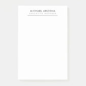 Black & White Minimalist Plain Modern ポストイット (正面)