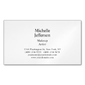 Black & White Minimalist Plain Modern マグネット名刺 (正面)