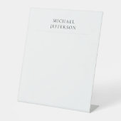 Black & White Minimalist Plain Modern 台座サイン (正面)