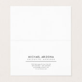 Black & White Minimalist Plain Premium Linen 名刺 (外部フラット)