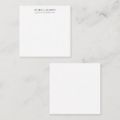 Black & White Minimalist Simple Chic Modern Plain ノートカード (正面/裏面)