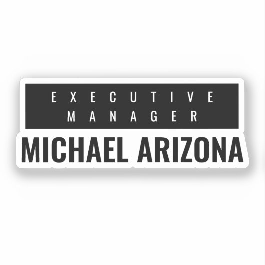 Black & White Minimalist Simple Plain  シール (正面)