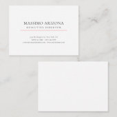 Black White Minimalist Simple Plain Modern エンクロージャーカード (正面/裏面)