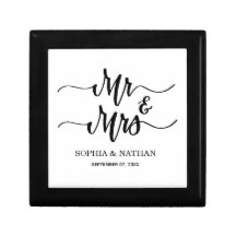 Black & White Minimalist Wedding Favor Modern Text