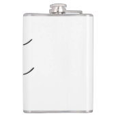 Black & White Minimalist Wedding Favor Modern Text フラスク (裏面)