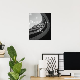 Black & White Modern Architecture Motivational ポスター