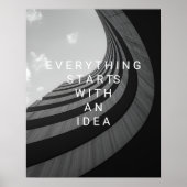 Black & White Modern Architecture Motivational ポスター (正面)