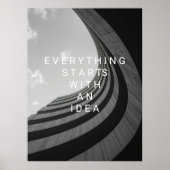 Black & White Modern Architecture Motivational ポスター (正面)