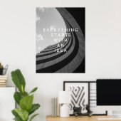 Black & White Modern Architecture Motivational ポスター (ホームオフィス)