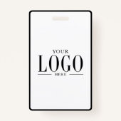 Black White Modern Business Logo Photo Salon Spa  バッジ (正面)