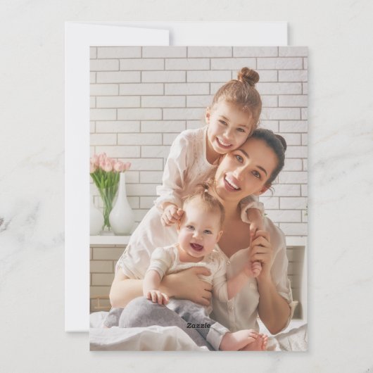 Black & White Modern Classic Frame Photo シーズンカード (裏面)