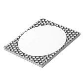 Black White Modern Geometric Art Deco ノートパッド (回転)