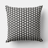 Black White Modern Geometric Pattern  クッション (裏面)