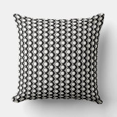 Black White Modern Geometric Pattern  クッション (正面)