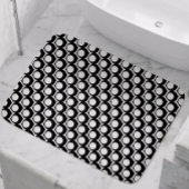 Black White Modern Geometric Pattern バスマット