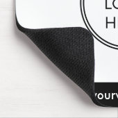 Black White Modern Minimal Business Logo Mouse Pad マウスパッド (コーナー)