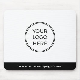 Black White Modern Minimal Business Logo Mouse Pad マウスパッド