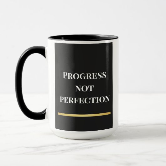 Black & White Modern Motivational  マグカップ (左)