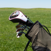 Black White Modern Personalized Golf Headcover ゴルフヘッドカバー (インサイチュ)