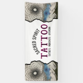 Black & White Modern Text 2 Photo Business Name 横断幕 (縦)