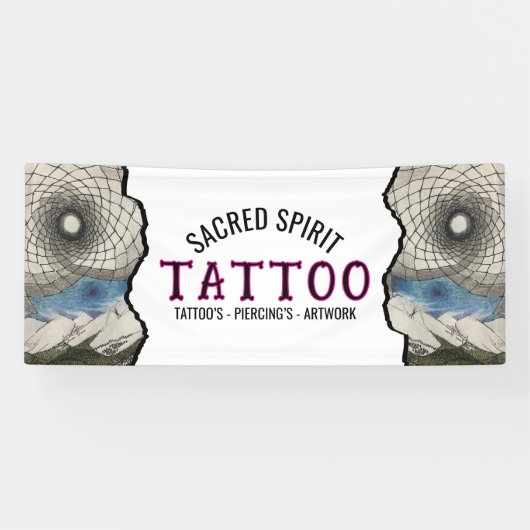 Black & White Modern Text 2 Photo Business Name 横断幕 (横)