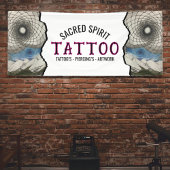 Black & White Modern Text 2 Photo Business Name 横断幕