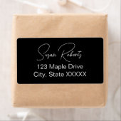 Black & White Modern Wedding  ラベル (インサイチュ)