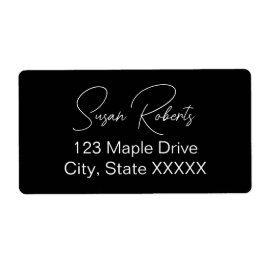 Black & White Modern Wedding  ラベル