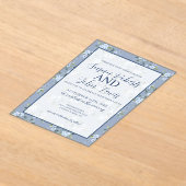 Black & White Modern Wedding Invitation アクリル招待状 (レイダウン)