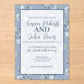 Black & White Modern Wedding Invitation アクリル招待状 (正面)