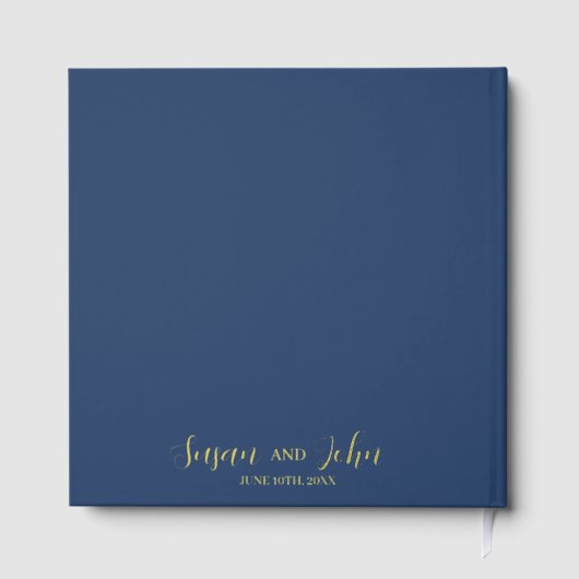 Black & White Modern Wedding Invitation ゲストブック (裏面)