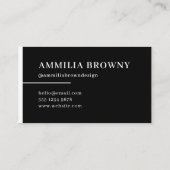 Black & White Monogram | Minimalist Modern  名刺 (裏面)